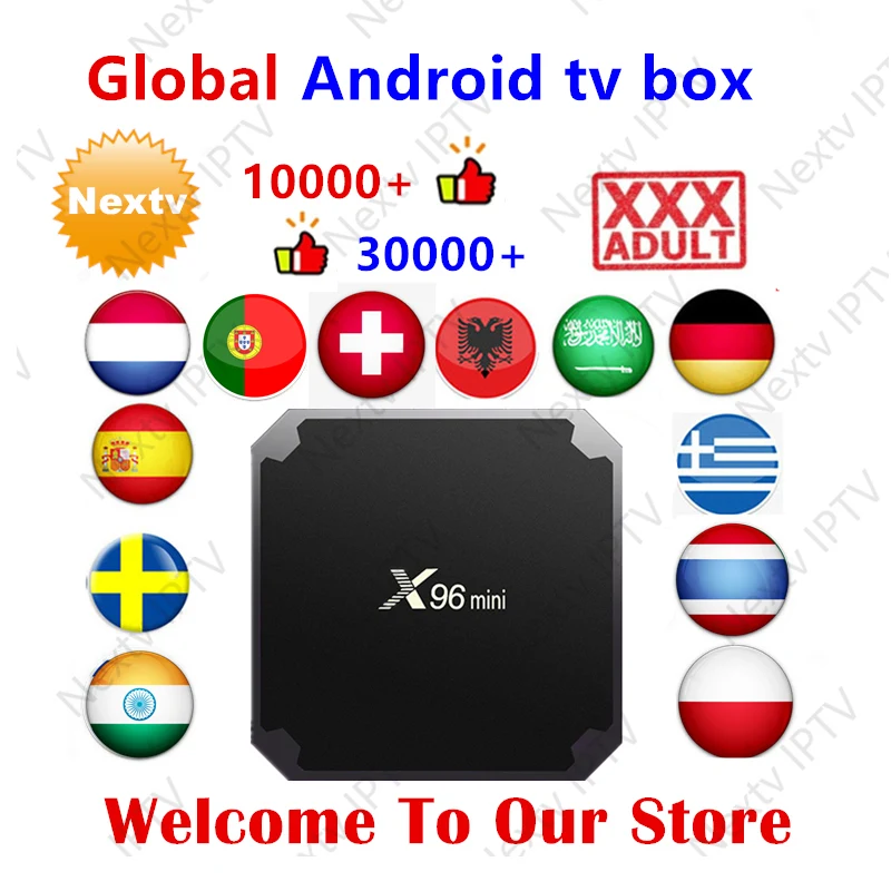 

global iptv box x96 mini android tv box support m3u vlc smart ip tv box only