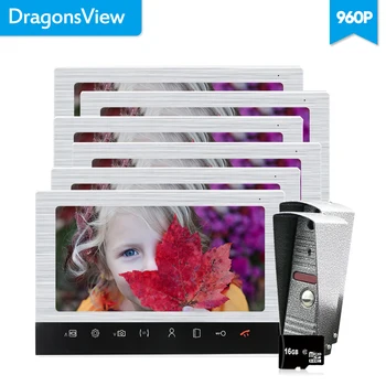 

Dragonsview Video Doorbell Camera Video Intercom with Motion Sensor for Private House 10 Inch Large Screen 960P AHD Record IR