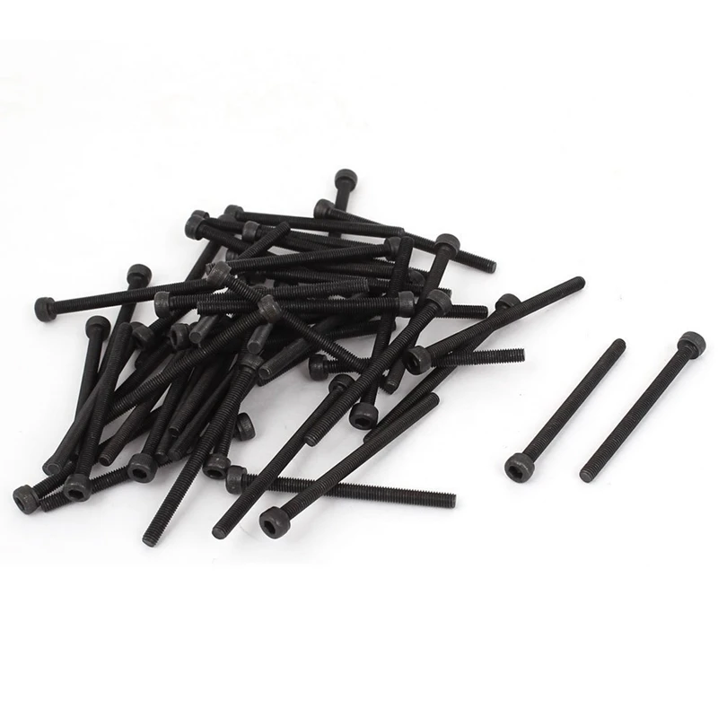 

M3 x 40mm Alloy Steel Hex Bolt Socket Head Cap Screws Black 50 Pcs