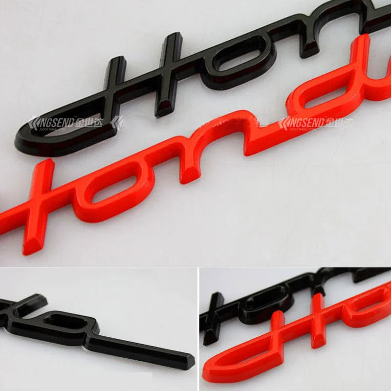 Handwriting Font Signature Style Letters Emblem For Honda Fit Civic Accord Car Styling Trunk Logo Badge Sticker Chrome Black Red Emblems Aliexpress