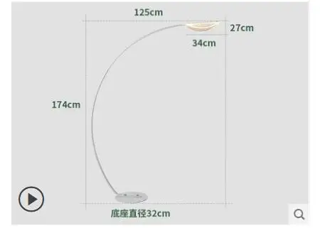 Lâmpada de Assoalho Simples e Moderno Nordic Sala Estar Criativo Sofá Borda Quarto Lâmpada Cabeceira Pesca Mesa Vertical 4 High Quality Luzes e Iluminação