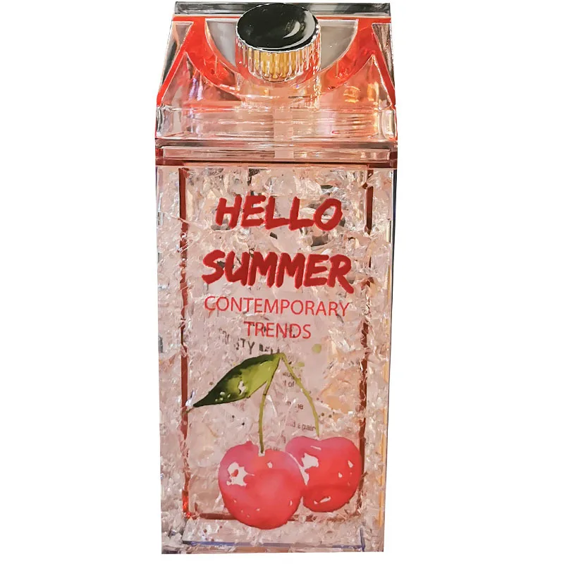 Thickened Refrigerator Cooling Cup Straw Gradient Quicksand Ice Cup Summer Glass Drinking Bottle Milk Carton Water Bottle 6