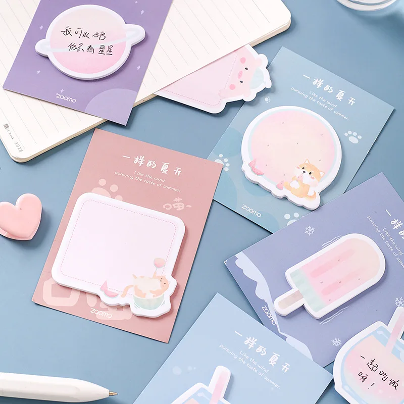 

30 Pages/Pack Kawaii Ice Cream Cat Dog Planet Memo Pad Paper Notepad School Office Supply Student Stationery Kid Gift