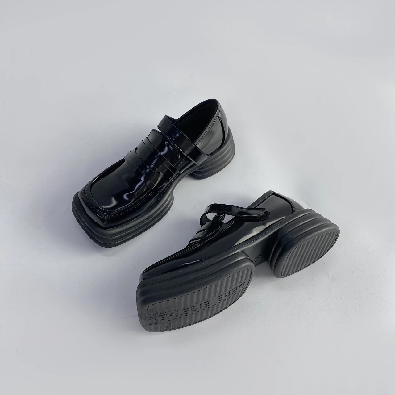 Flats Women's Shoes 2022 Spring Winter New Chunky Mules British Style Lazy Shoes Fashion Casual PU Dress Square Toe Oxford Shoes