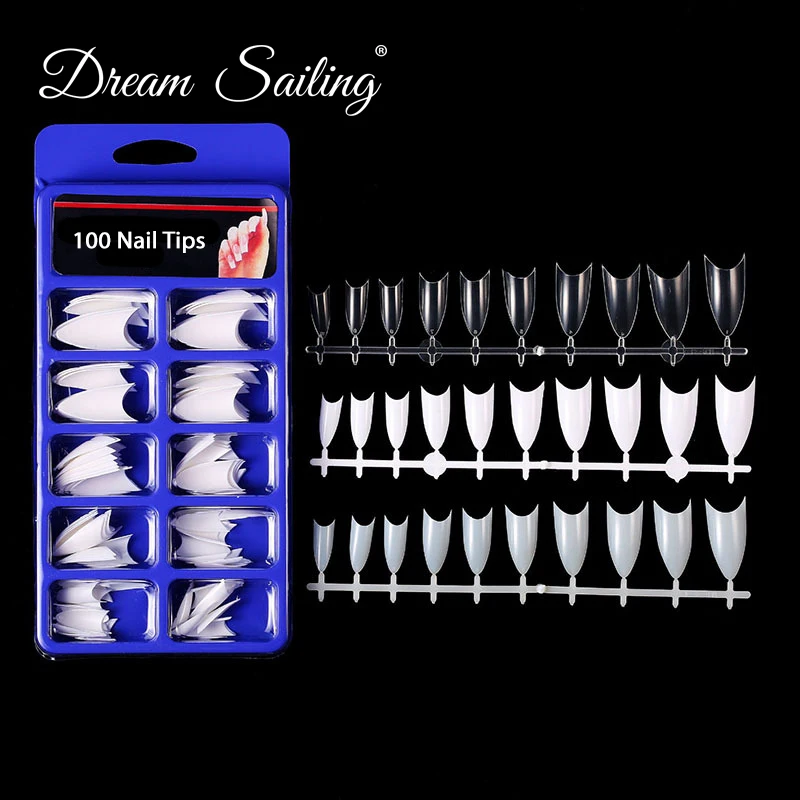 100/500 pcs False Nail Tips Fake Nails Acrylic Nail Extension Full Half French Cover Tips Coffin UV Gel Manicure Fake Nail Tips
