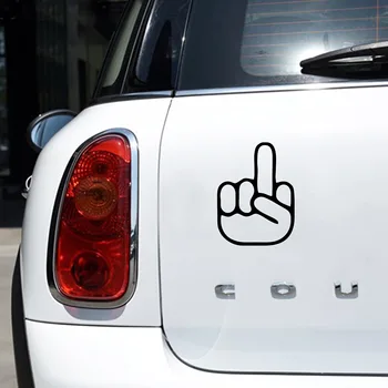 

New Design Middle Finger Car Sticker Vinyl Decal For Rearview Mirror Car Head Engine Cover Windows Decoration