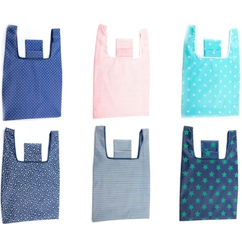 

6 Packs of Reusable Shopping Grocery Bags, Foldable, Washable Grocery Bags, Carrying 35 Lbs, Shopping Tote Bag
