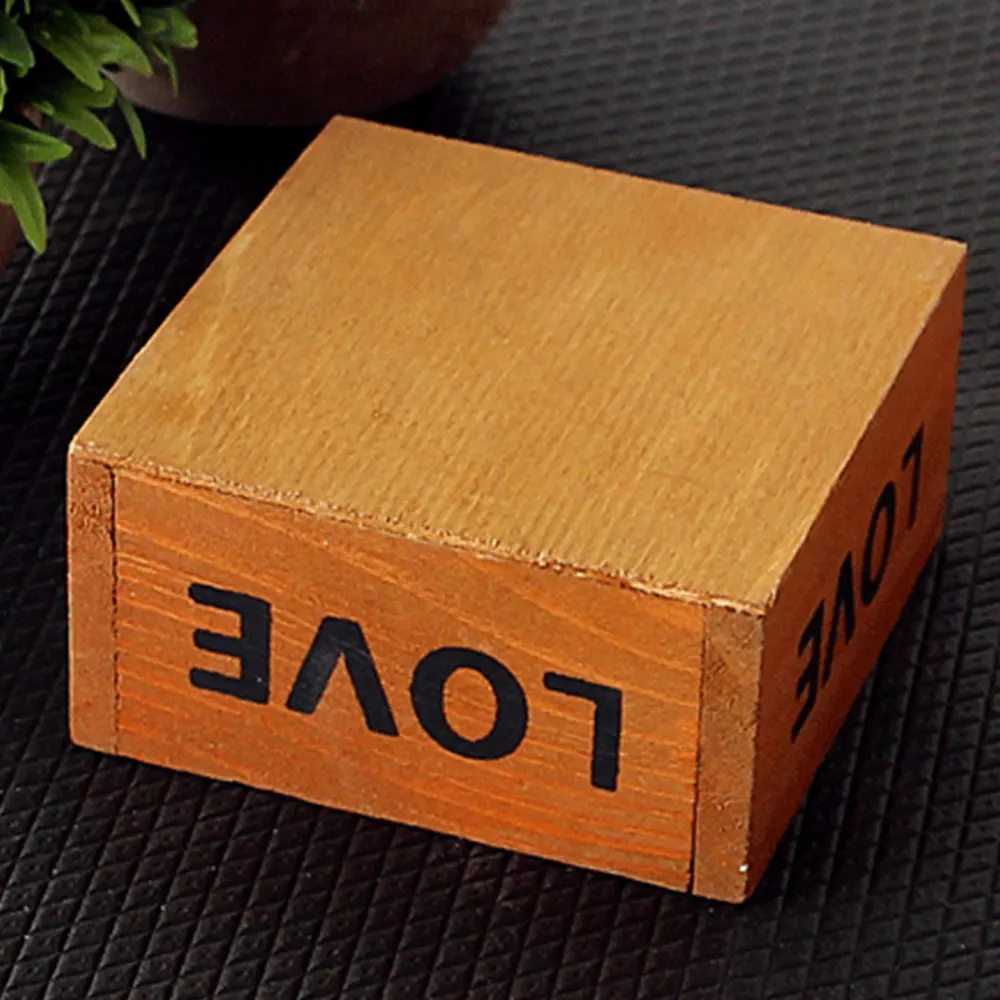 LoVE Professional Retro Small Wooden Box Pot Culture Potted Case Decor Potting Home Office Desktop