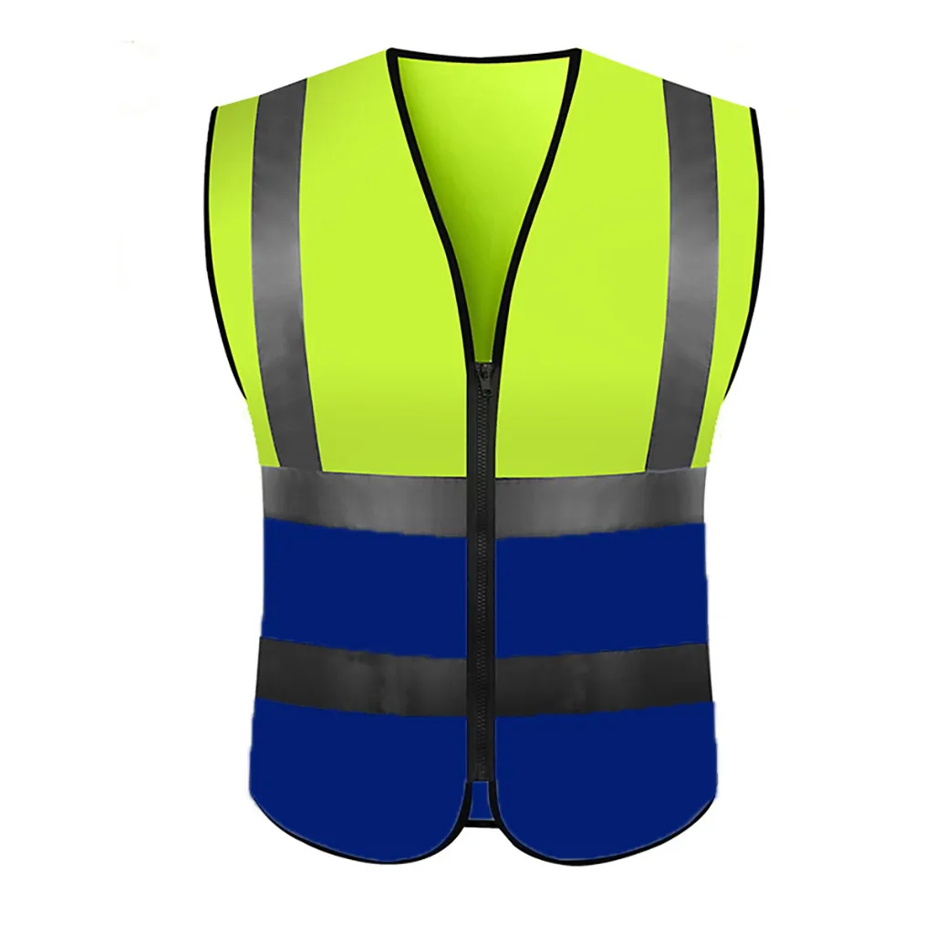 Светоотражающая одежда для спасательного жилета, безопасное защитное устройство для дорожного движения для велосипедных видов спорта, одежда для поддержки спины# p4 - Цвет: Синий