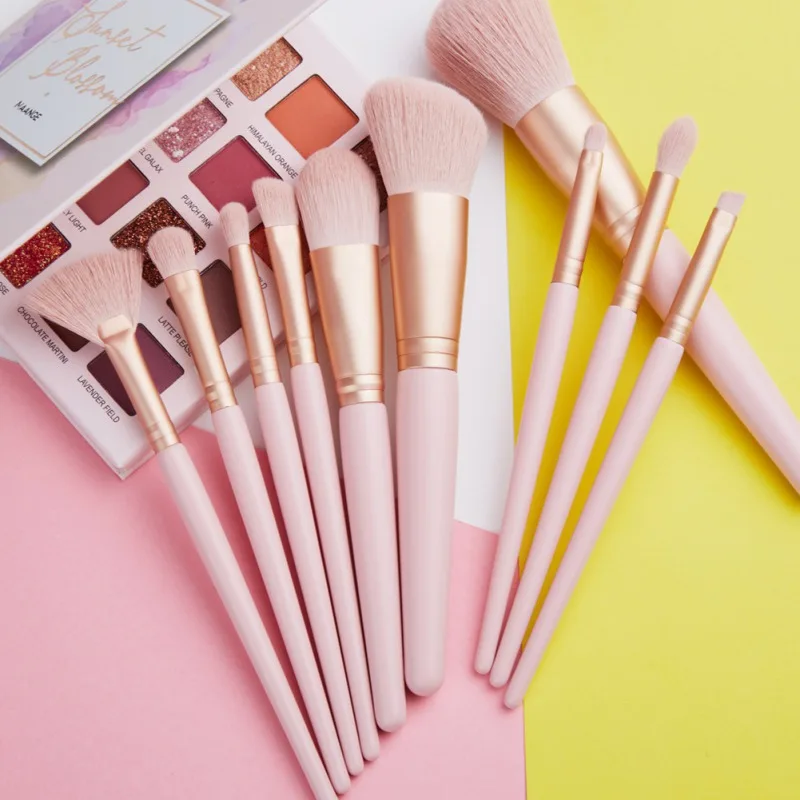 

10Pcs Makeup Brushes Set Powder Lip Cosmetic Beauty Make Up Brushes Tool Foundation Brush Blush Blending Eyeshadow Brush