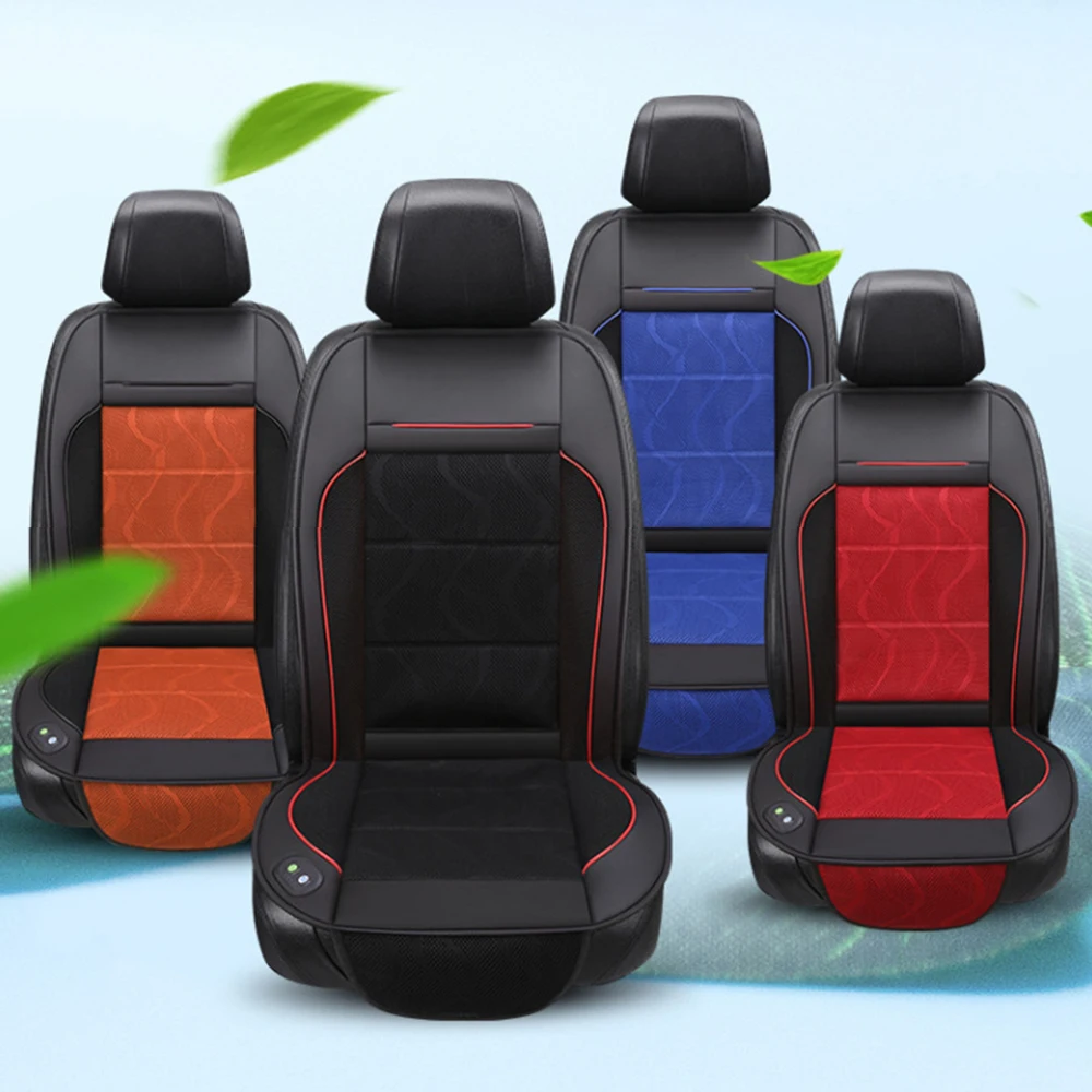 12V Cooling Car Seat Cushion Cover Conditioned Cooler Pad with Air