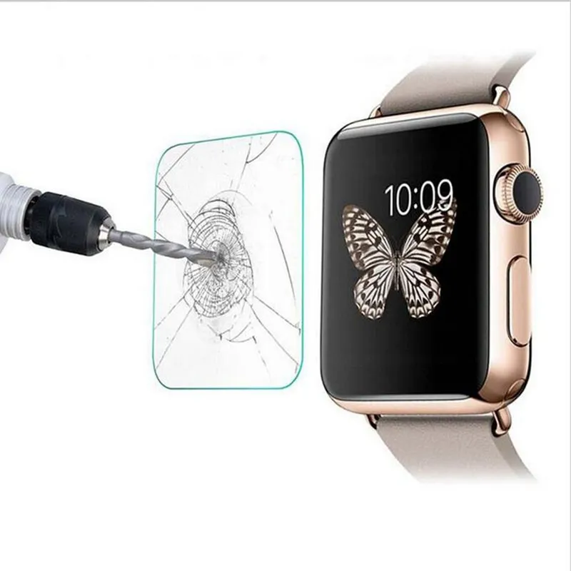 Чехол из ТПУ для Apple Watch 38 мм 42 мм Качество 9H Закаленное стекло протектор для iwatch 38 мм 42 мм 200 шт./лот