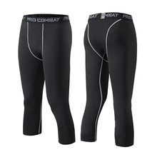 Новинка, мужские укороченные спортивные штаны, впитывающие пот, быстро сохнут, эластичные трико, брюки для бега, фитнеса, тренировок, спортивная одежда 2