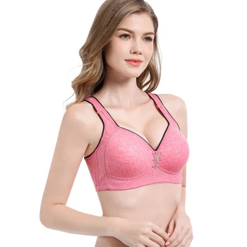 

2020 Ladies Thin Section No Steel Ring Full Cup Adjustment Gathered Bra New