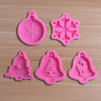 

DIY Christmas Tree Snowflake Resin mold Jewelry Making Silicone Molds Art Craft Tools D0LC