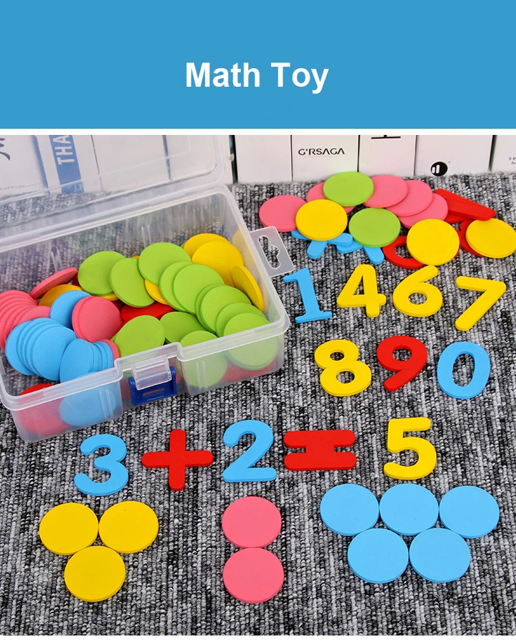 Counting Wafer Children's Mathematics Arithmetic Aids Early Learning Montessori Educational Wooden Math Toys for Children