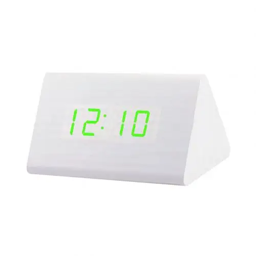 Whitewood Green Цифровые часы настенные часы цифровой деревянный USB светодиодный ночной Светильник будильник термометр дисплей часы новые часы - Цвет: Whitewood Green