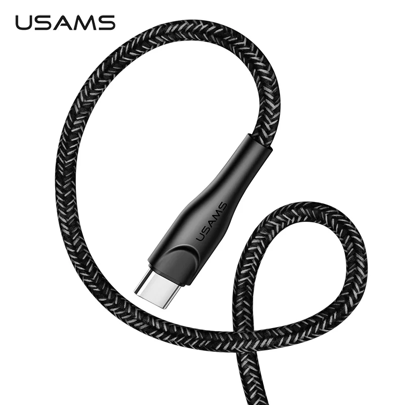 USAMS usb type-C кабель 3 м для зарядки и передачи данных USB-C кабель для телефона с нейлоновой оплеткой type-C шнур для передачи данных для samsung huawei Xiaomi