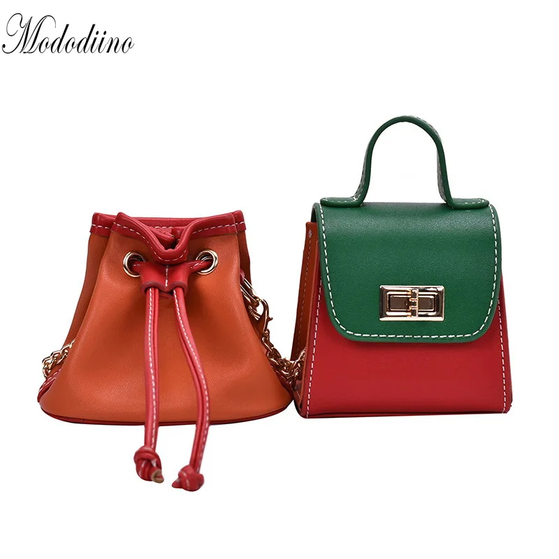 

Mododiino 2PCS Mini Crossbody Bag For Women Summer Bag Contrast Color Shoulder Bag PU Leather Messenger Bag Ladies Bag DNV1357