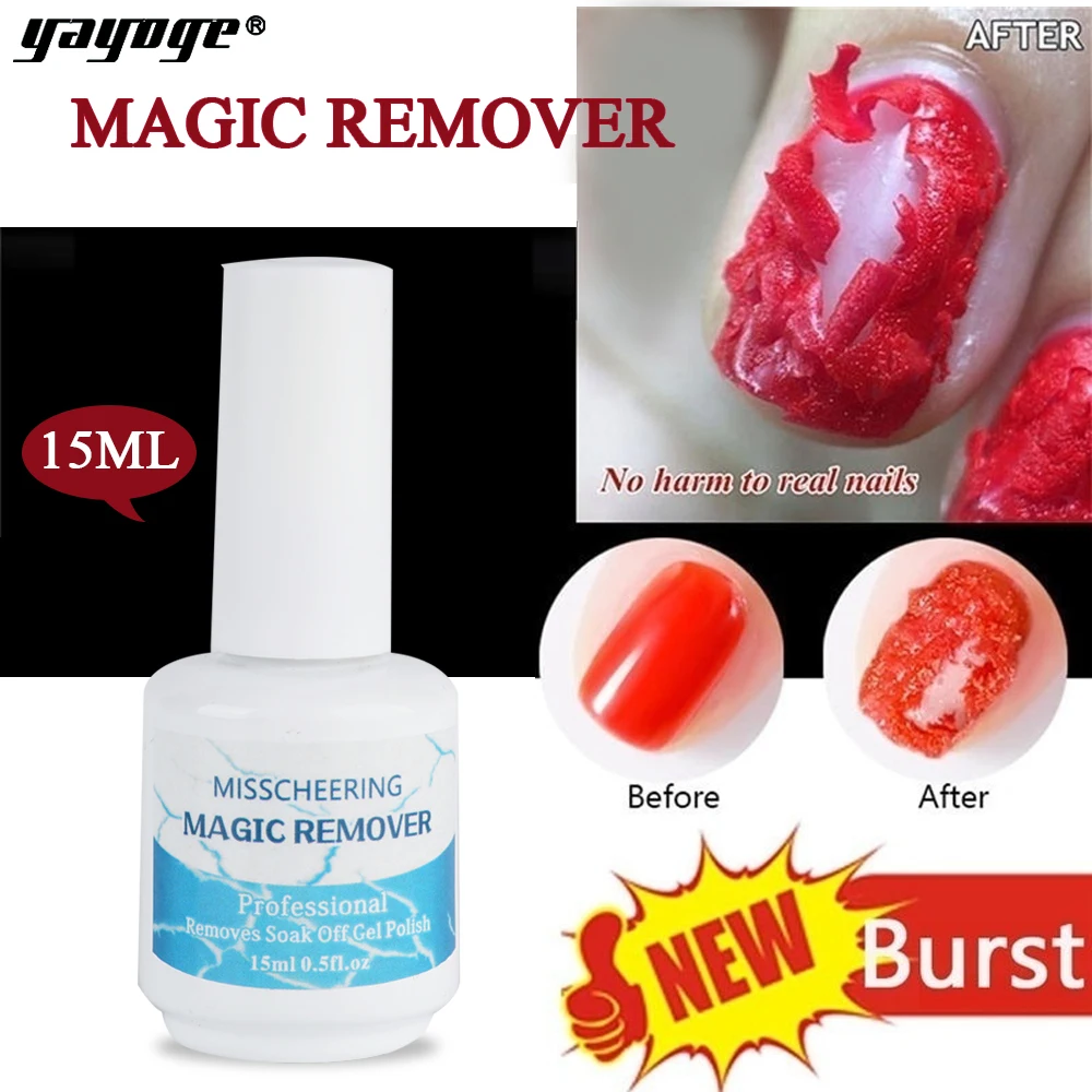 

YAYOGE 15ml Burst Magic Remover UV Gel Nail Polish Fast Removing Soak off Acrylic Clean Degreaser For Nail Varnish