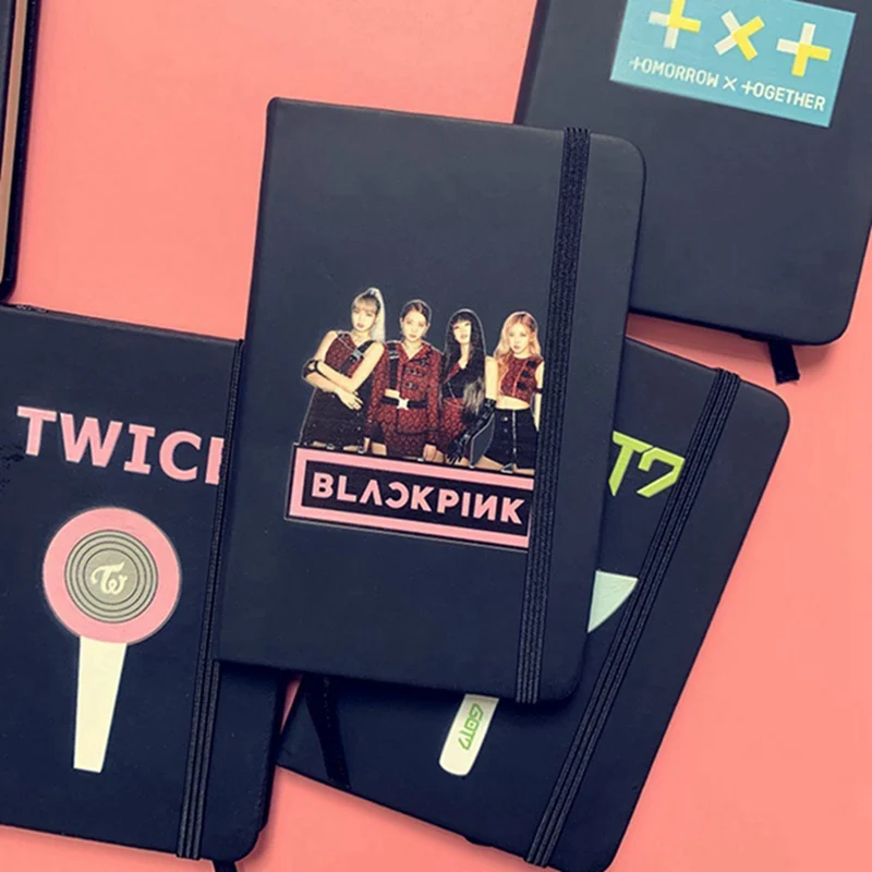 KPOP BLACKPINK Got7 Twice Txt IZONE SEVENTEEN блокнот ПУ школьные принадлежности тетрадь мультфильм Pocketbook подарки