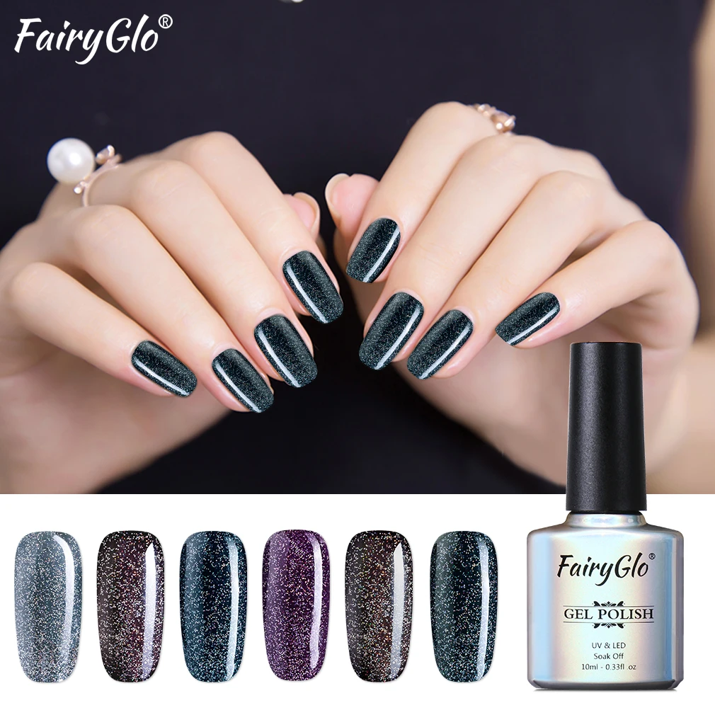 

FairyGlo Soak Off UV LED Black Diamond Nail Gel Varnish Primer Nail Gel Polish Semi Permanent UV Gel Lacuqer Manicure Nail Art