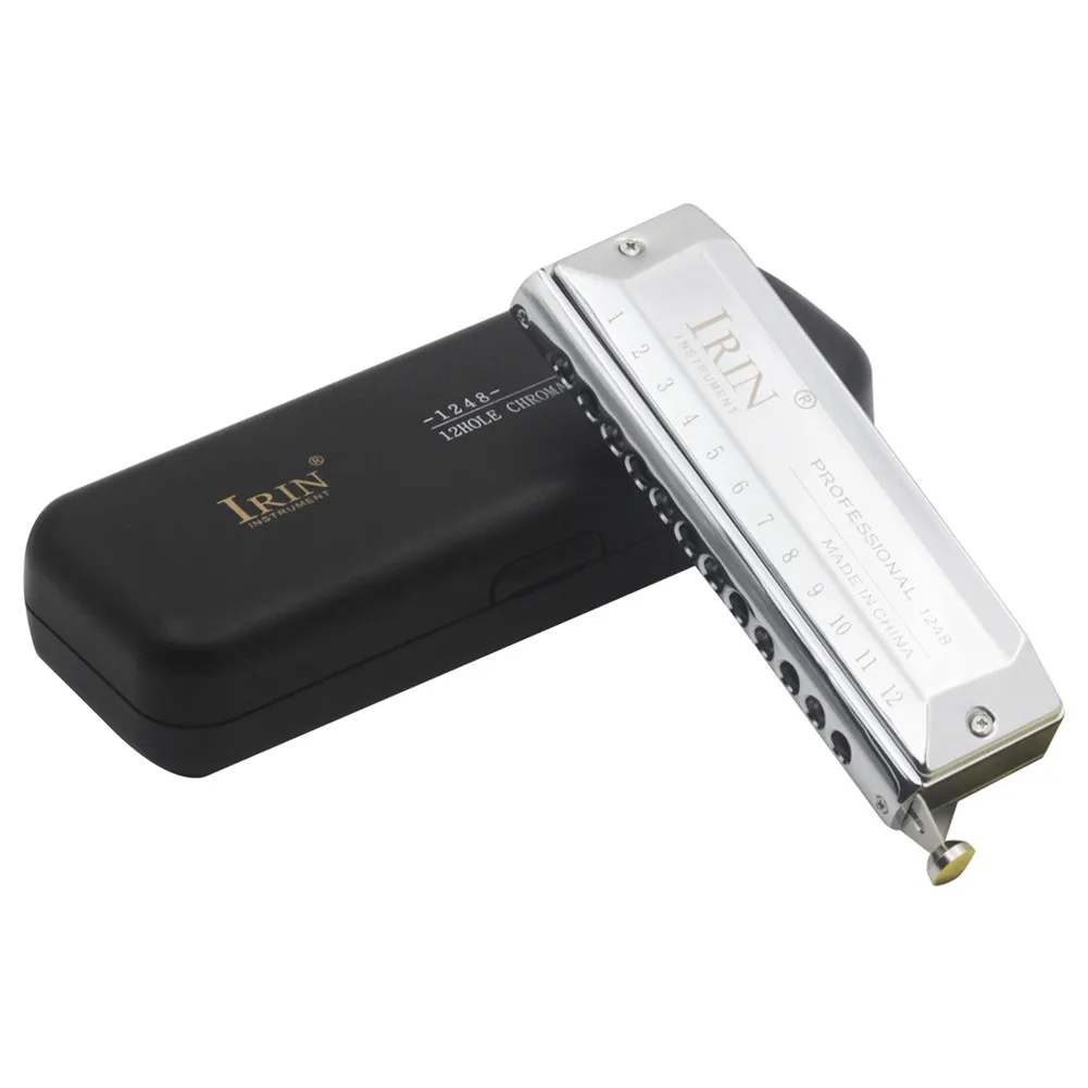 

1 Pcs Woodwind Instrument Chromatic Scale Harmonica IRIN 1664 12Holes 48 Tones Metal Board Woodwind Instruments Harmonica