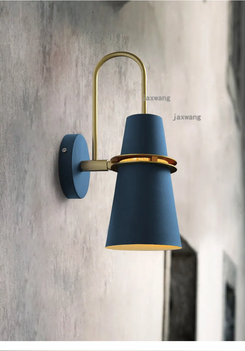 Modern LED Iron Wall Lamps Nordic Warm Lamps Romantic Home Lighting Bedroom Postmodern Personality Sconce Lighting Light Fixture