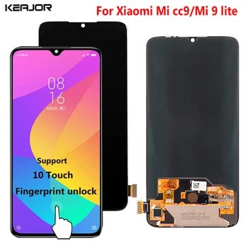 

Display For Xiaomi Mi cc9 9Lite LCD Display With Fingerprint Amoled 10 Touch Screen Digitizer Replacements For Xiaomi Mi 9 Lite