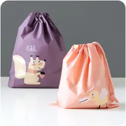 Сумка-мешок с мультяшными PE водонепроницаемыми тканевыми сумками для хранения для путешествий для женщин и мужчин, упаковка одежды Обувь M