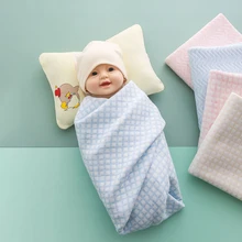 Couverture de bébé 3 couches en coton Anti sursaut pour nouveau né, enveloppe d'emmaillotage, Plaid ondulé, serviette de bain, thermique, coupe vent, couverture de poussette pour bébé