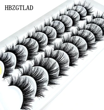 

2019 NEW 10 pairs 100% Real Mink Eyelashes 3D Natural False Eyelashes 3d Mink Lashes Soft Eyelash Extension Makeup Kit Cilios