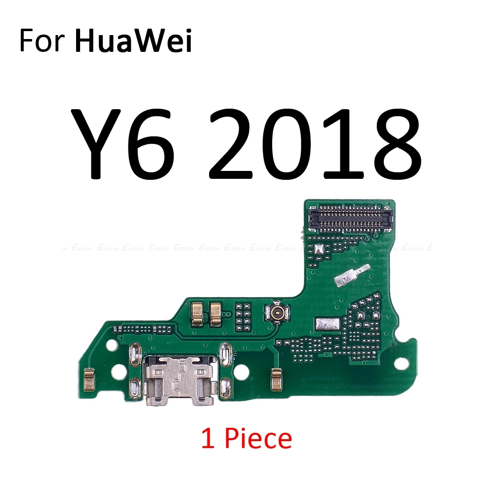 For Y6 2018 Разъем для зарядки питания, док-плата с микрофоном и гибким кабелем для HuaWei Y9 Y7 Y6 Pro Y5 Prime GR5 - Цвет: For Y6 2018