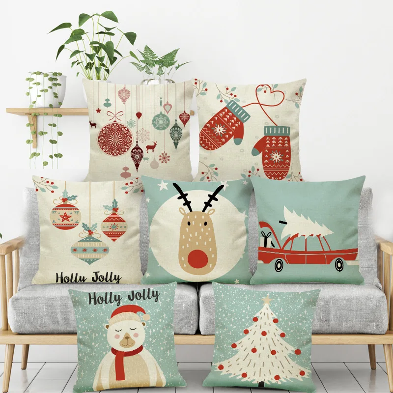 

School Bar Christmas Gift Christmas Pillow Holder Support Customized Festival Cushion Without Core.