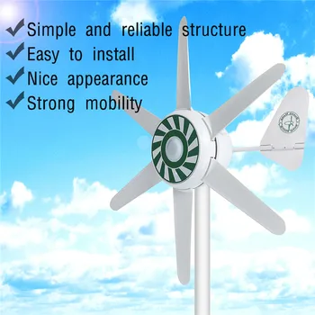 

300W 6 Blades Wind Turbines Generator & Wind Solar Hybrids Wind Generator Kit Household 12/24V Wind Turbines Generator Kit