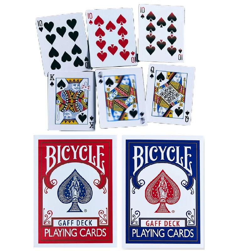 

Bicycle Gaff Deck Playing Cards Red/Blue Rare Limited Poker Glory Magic Cards Special Props Close Up Magic Trick for Magician