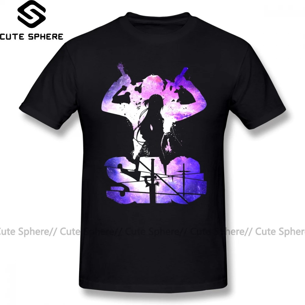 Billige Schwert Art Online T Hemd SAO T Shirt Spaß Casual Tee Shirt 100 Prozent Baumwolle Kurzhülse Gedruckt Männlichen Plus größe T shirt