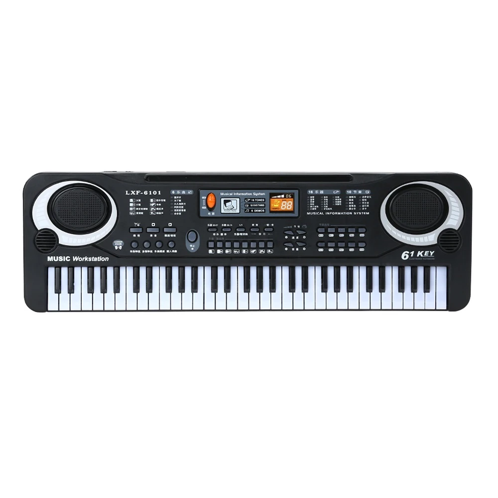 

61 Keys Black Digital Music Electronic Keyboard Key Board Electric Piano Kids Gift Musical Instrument