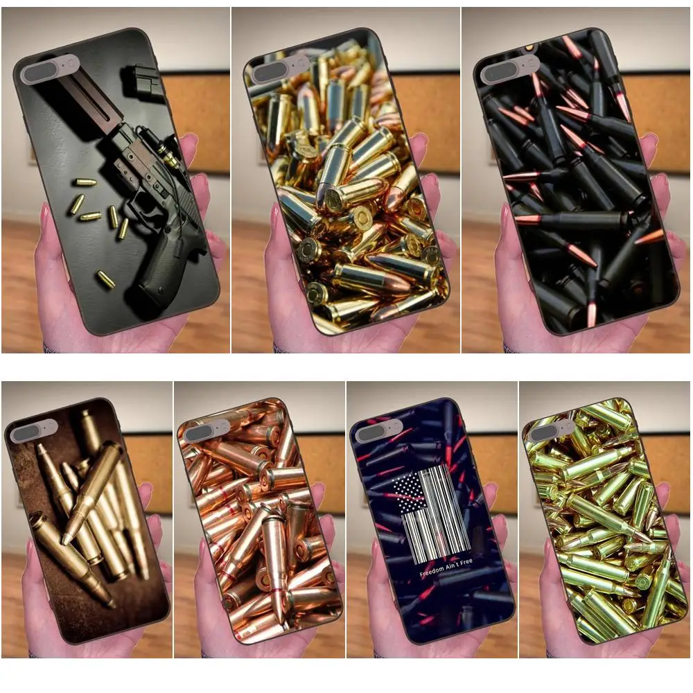 Роскошный Гибридный чехол для телефона с золотыми пулями Apple iPhone X XS Max XR 4 4S 5 5S SE 6 6S