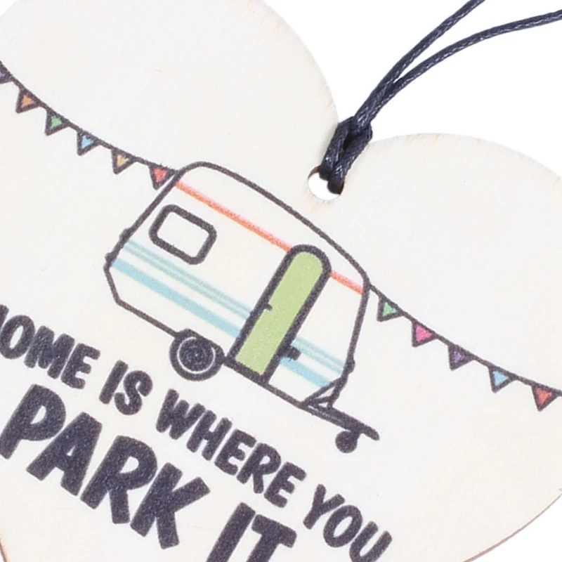 Home Is Where You Park It Новинка деревянная табличка в форме сердца, висячий подарок, знак