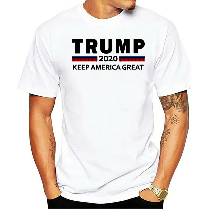 

2020 Leisure Fashion 100% Cotton O-neck T-shirt Donald Trump Keep America Great For President MAGA Make Again USA