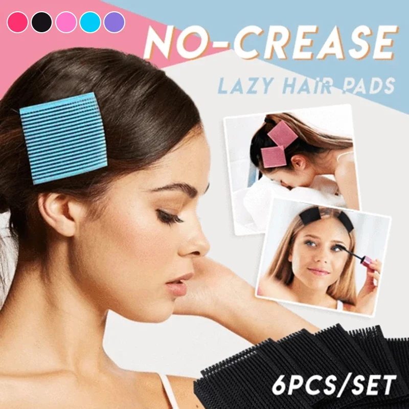 

Hot sale 6pcs No-Crease Hair Pads Set Bangs Hair Fringe Magic Paste Stickers Styling Accessories