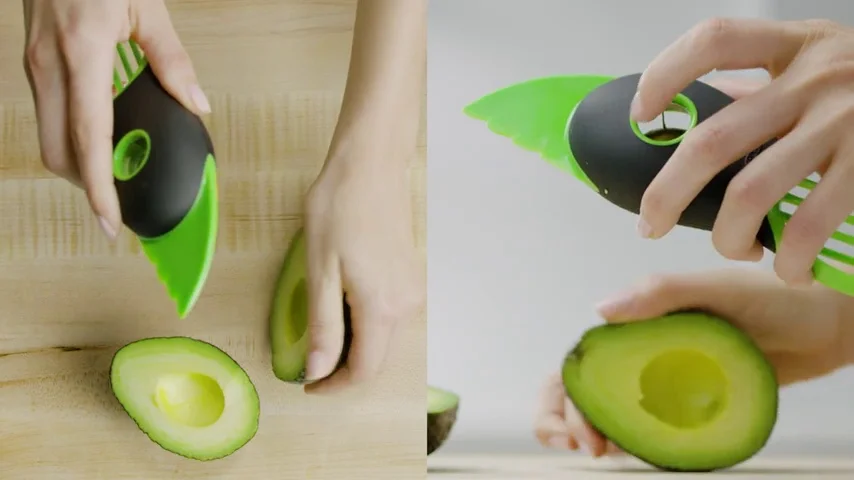 С удобным захватом 3-в-1 авокадо Slicer Ши нож для удаления сердцевины и нарезания масло для резки нож для чистки фруктов Ножи Кухня фруктов и овощей