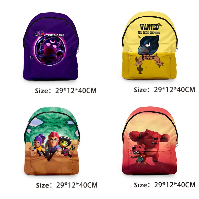 

Star Crow Brawl Game Cartoon Heroes School Bag Figure Model Spike Shelly Leon PRIMO MORTIS Birthday Gifts for Boys Girls Kids