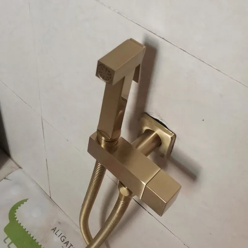 brushed gold Bidet Faucet bathroom bidet toilet cold water hygienic