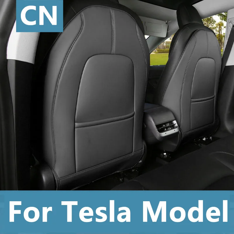 Car Seat Back Pad Anti Kick Protector For 1921 Tesla Model 3 Model Y