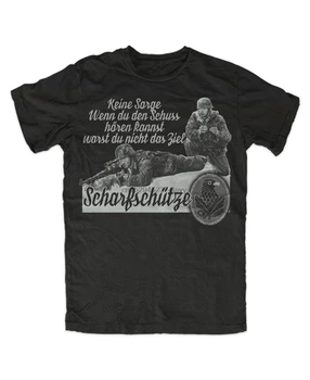 

Scharfschütze Black T-Shirt Sniper Deutsches Reich Ruhm Ehre WW2 Soldaten T-shirt Mens Tee Shirt Soft T Shirt Tops Clothing