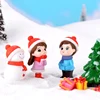 1Pair Sweety Lovers Couple Winter Couple DIY Mini Miniature Figurine Snowman Micro Landscape Garden Decor ► Photo 2/6