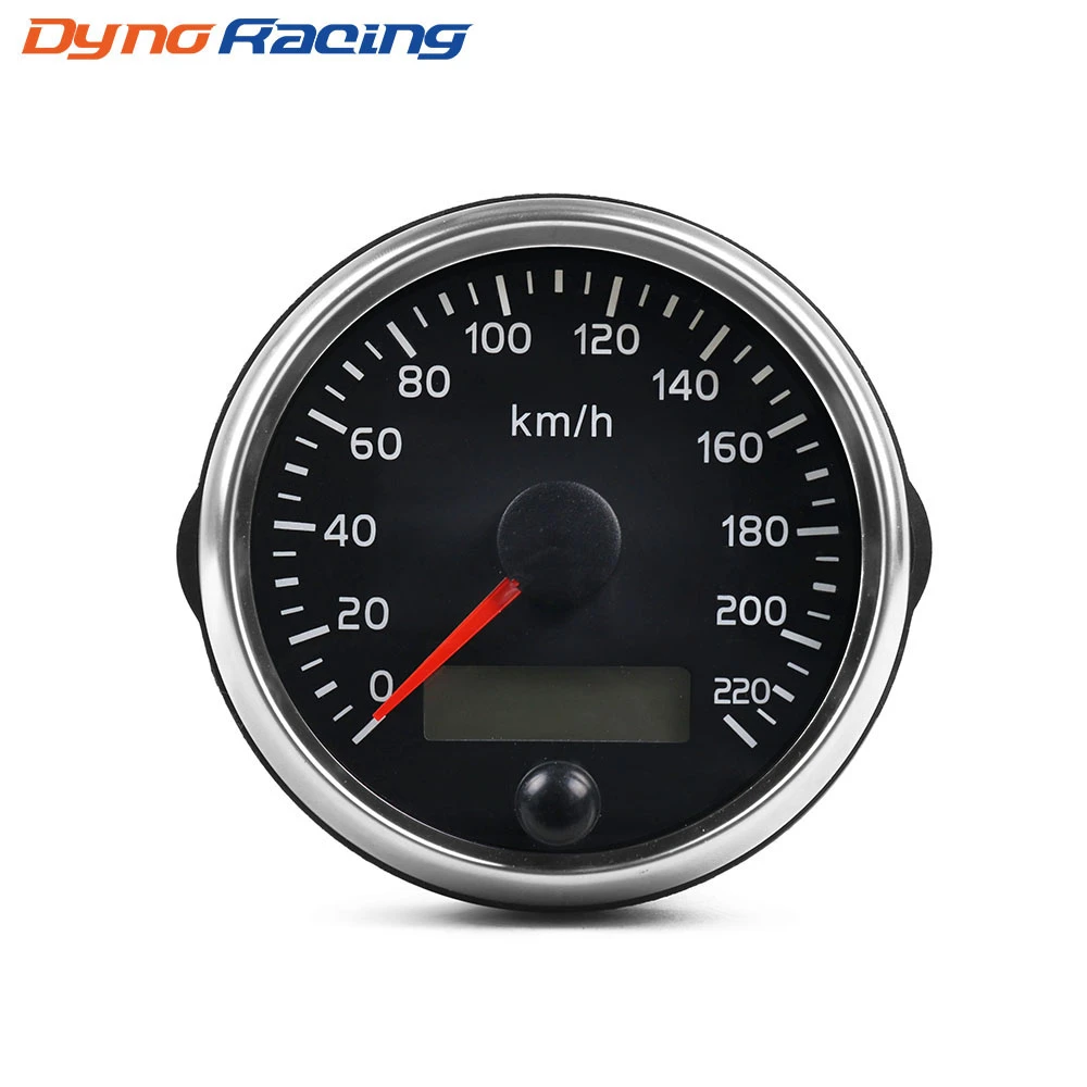 Universal 85mm Speedometer 220km/h Speed Gauge Meter With White/amber ...
