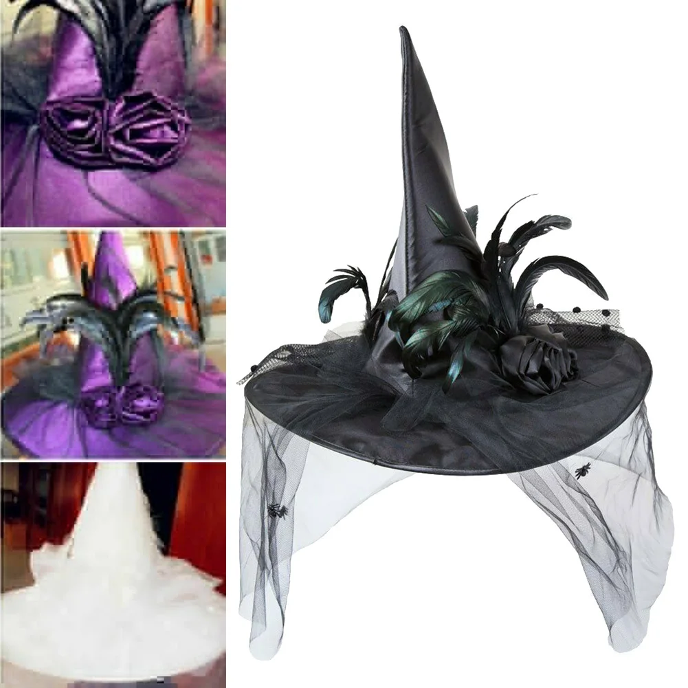 

Newly Witch Hats Caps Adult Costume Accessory Halloween Fancy Halloween Cosplay Decor SD669